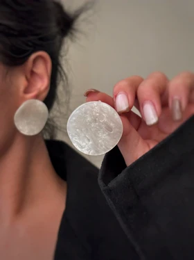 گوشواره دایره رزینی