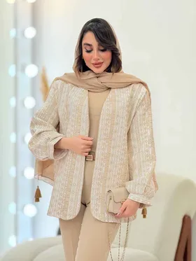 مانتو ژاکارد شاین آستین پیله