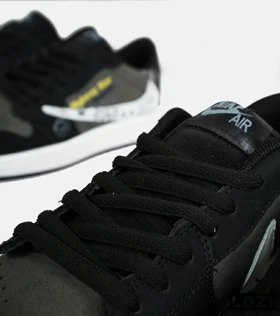 کفش کتانی مردانه و زنانه مشکی طوسی سفید NIKE travis scott مدل 6635