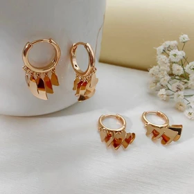 گوشواره آویز قلبی ژوپینگ کد 152