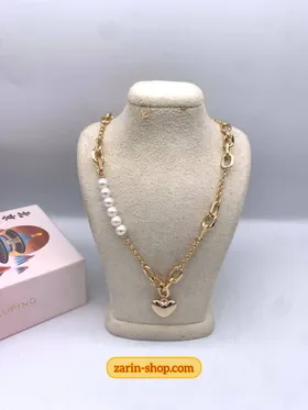 گردنبند مروارید زنانه طلایی