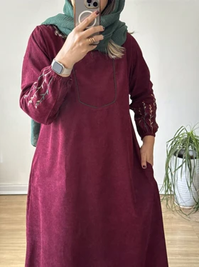 پیراهن مانتویی گندم