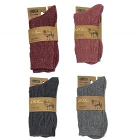 جوراب بافت ساق بلند زنانه پشم شتر برند Coco&hana