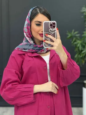 ست مانتو شلوار پیله دار دوجیب