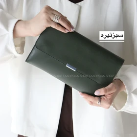 کیف زنانه مجلسی مدل پرل (سبز تیره)