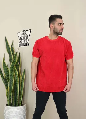 تیشرت مخمل کبریتی ZARA