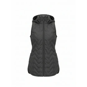 پافر بلند زنانه کلاه دار طوسی