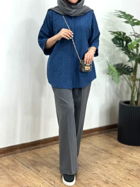 تونیک مانتویی دکمه مخفی پارمین