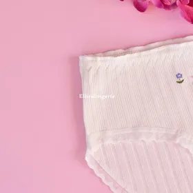 شورت نخی زنانه آلبالو آویشن آبی