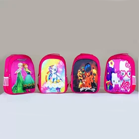 کوله مدرسه طرح دار دو زیپ