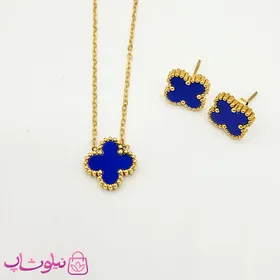 نیم ست دخترانه ونکلیف آبی کاربنی