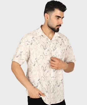 پیراهن آستین کوتاه مردانه طرحدار 5507