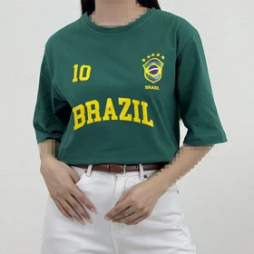 تیشرت زنانه یقه گرد BRAZIL | آی بولک