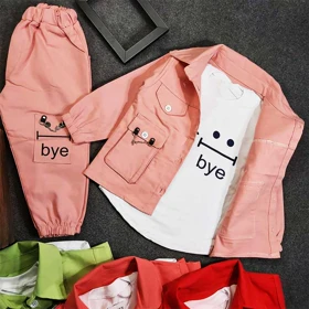 ست کت شلوار و تیشرت HI BYE دخترانه