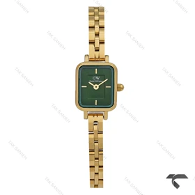 ساعت دنیل ولینگتون مینی Quadro زنانه صفحه سبز بندفلزی DW-10433-L