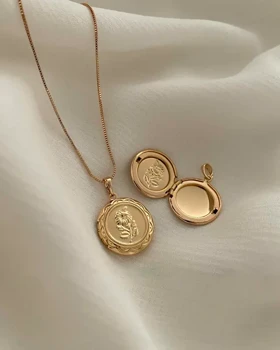 گردنبند قاب عکس فلاور ژوپینگ