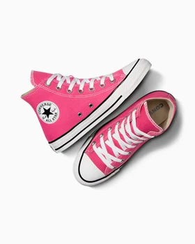 کفش ال استار اصل ساق بلند مدل کلاسیک رنگ زرشکی all star chuck Hard Pink