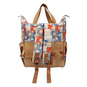 کوله پشتی لوازم کودک چرمی Bebetto طرح خرسی مدل B440