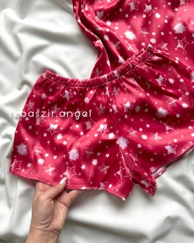 تاپ و شلوارک ساتن