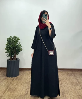 پیراهن مانتویی بلند لینن شاهدخت 1