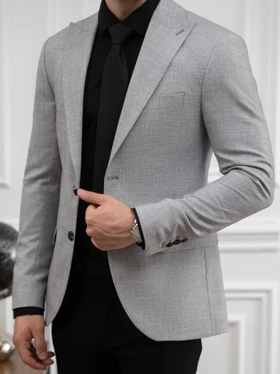 کت طوسی دو دکمه کدc235