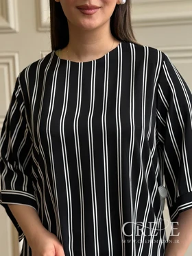 شومیز آستین ژاپنی راه راه