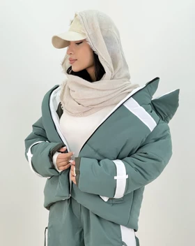 ست کاپشن و شلوار روژین(74)کد:4779