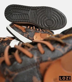 کفش کتانی مردانه و زنانه NIKE jordan 1 x LOUIS VUITTON مدل 6917