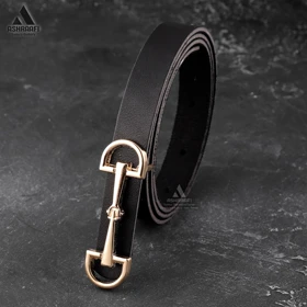 کمربند باریک زنانه کلاسیک Skinny Leather Belt BL3