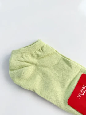 جوراب مچی نخ پنبه ساده سبز پسته ای