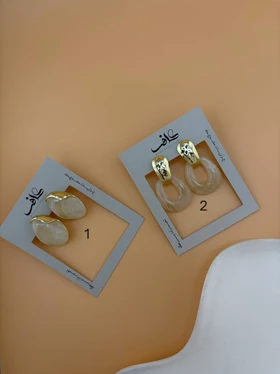 گوشواره سنگی طلایی