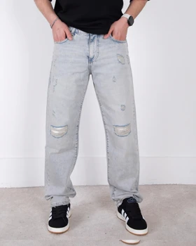 شلوار جین مردونه بگ زاپدار BERSHKA/6066