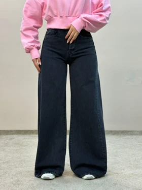 شلوار جین شافل ذغالی 1695