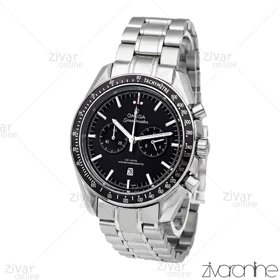 ساعت امگا اسپیدمستر مردانه سه موتوره سیلور صفحه مشکی 105976