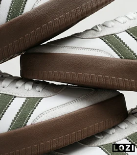 کفش کتانی مردانه سفید سبز ADIDAS Samba