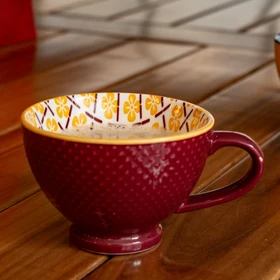 فنجان لته خوری طرح دار رنگی دنی هوم / BA58