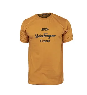تیشرت Ferragamo یقه گرد مردانه پنبه ساده