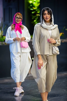 مانتو پلی لینن پیراهنی