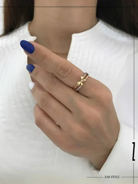 انگشتر دو لاین پاپیونی