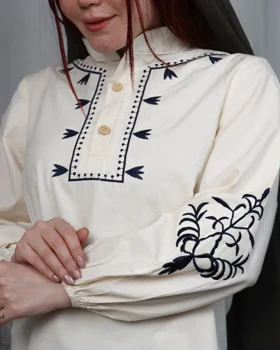 شومیز لینن گلدوزی زنانه 0853