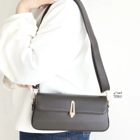 کیف زنانه مجلسی مدل منار (قهوه ای سوخته)