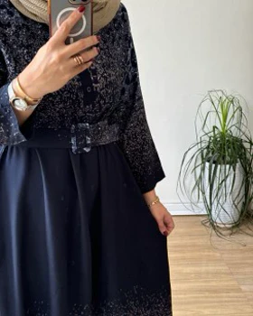 پیراهن مانتویی نخی لیدا