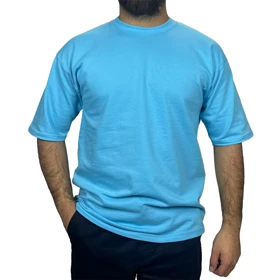 تیشرت قواره باکسی آستین سه ربع ساده (بیسیک)