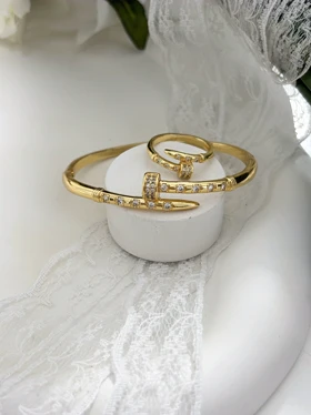 ست دستبند و انگشتر کارتیه و تیفانی زنانه 947