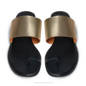 صندل اران گازولین طلایی - GAAZOLIN Oran Sandals Black Soft Gold