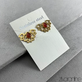 گوشواره زنانه پشت گوشی طرح عقیق 20382