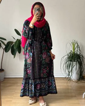 پیراهن مانتویی شماره دوزی
