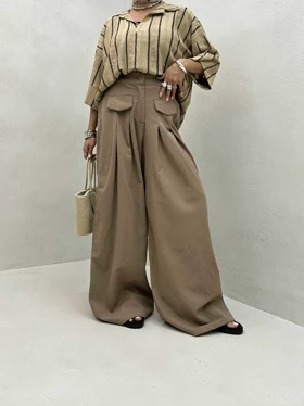 شلوار بگ طرح جیب