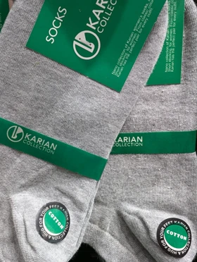 جوراب مچی ساده تک‌رنگ 1010 (طوسی ملانژ تیره)