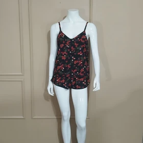 مقمیس ست لباس خواب meghmiss cami and short sets, model: ela, black-red